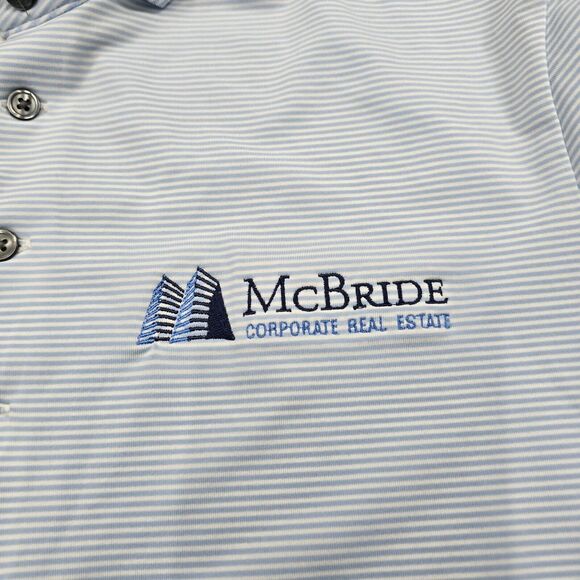 Greyson Men's Blue Striped Golf Polo Shirt Size L - Picture 6 of 11